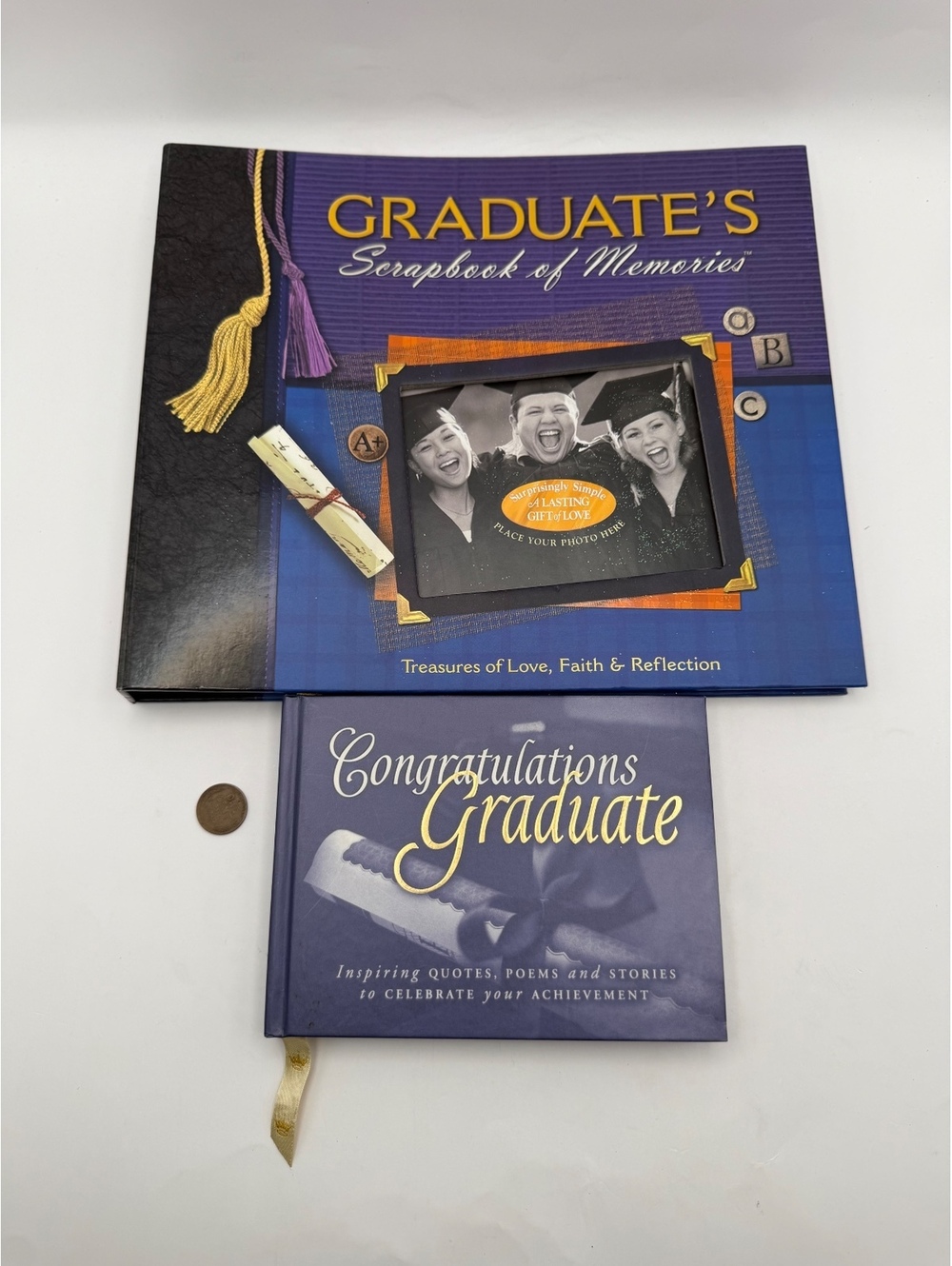 Graduate's scrapbook and keepsake booklet set